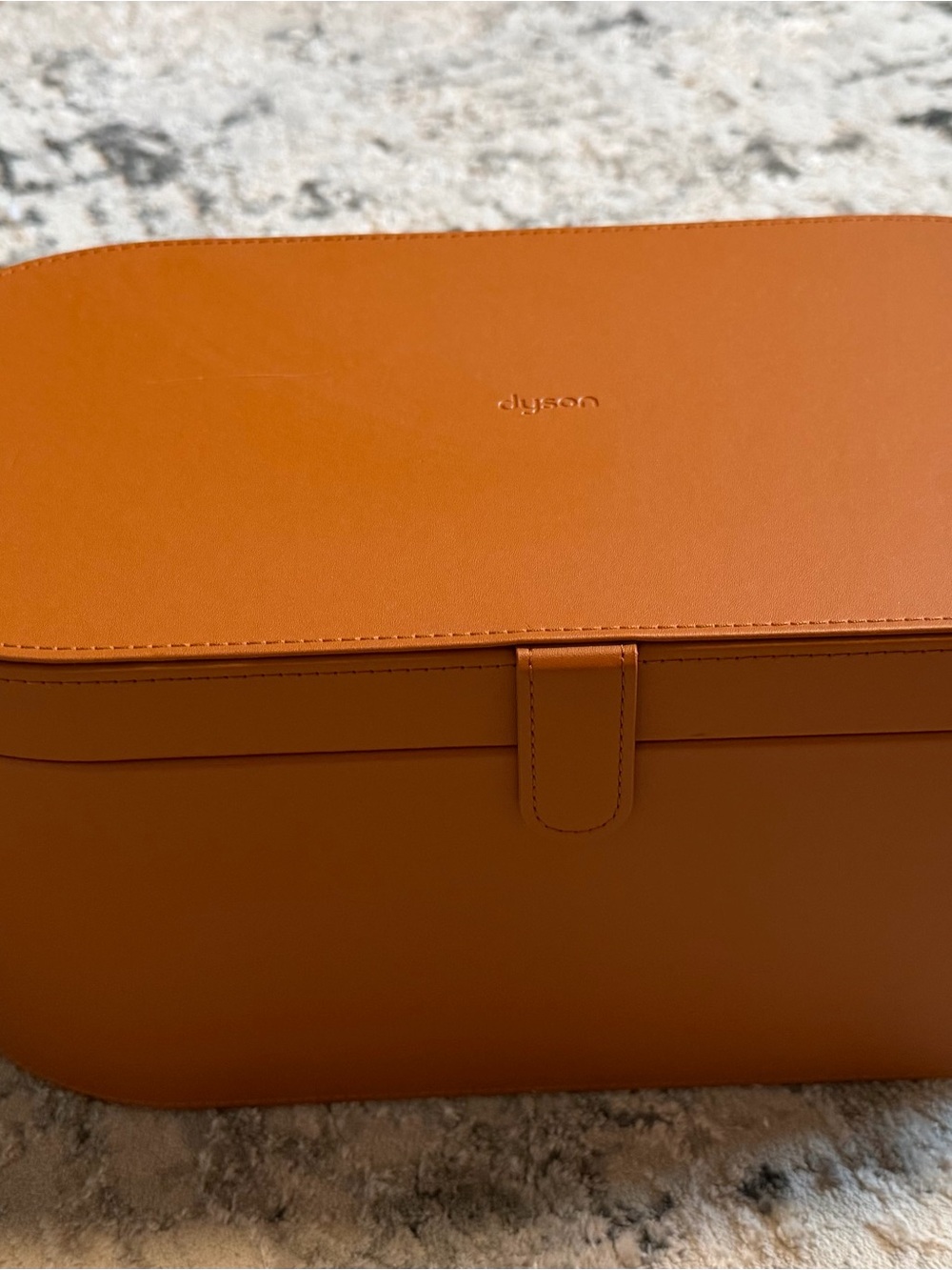 Dyson Orange Leather Toiletry Case